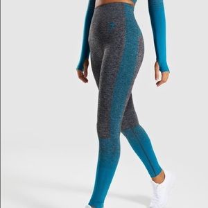 Gymshark Amplify Seamless Leggings Small Teal.